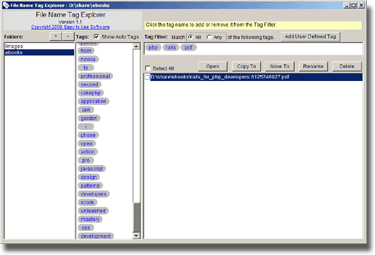File Name Tag Explorer